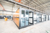 Maison conteneur pliable sur mesure de 20 pieds, maisonnette préfabriquée moderne, cabane préfabriquée en acier galvanisé durable, déploiement rapide