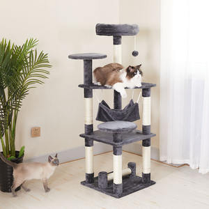 Muebles para mascotas salón de lujo <span class=keywords><strong>barato</strong></span> moderno sisal natural gran marco de escalada <span class=keywords><strong>rascador</strong></span> <span class=keywords><strong>gato</strong></span> árbol XXL madera <span class=keywords><strong>gato</strong></span> árbol casa torre - Product Image 2