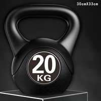 BalanceFrom Ensemble de 3 haltères kettlebell en vinyle à large poignée, 5 lb, design ergonomique et portable