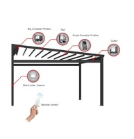 Pergola moderne en aluminium de conception chinoise pour l'extérieur et la cour arrière