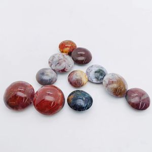 Palmeras de jaspe natural oceánico piedra curativa de Palma de cristal curativa a granel al por mayor para meditación - Product Image 2