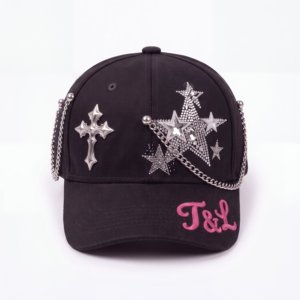 Gorra de Béisbol Estructurada de 6 Paneles con Logotipo Personalizado y Pedrería, en Gamuza Sintética, para Promoción y Venta al Por Mayor - Product Image 6