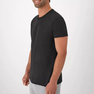 Maglietta con girocollo a girocollo elasticizzato in cotone di alta qualità in tinta unita da <span class=keywords><strong>uomo</strong></span> - Product Image 1