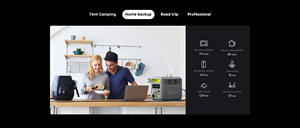 Station d'alimentation portable Fossibot F1200 AC+Solar à charge rapide 1200W, capacité LiFePO4 1024Wh, pour la maison, les situations d'urgence et le <span class=keywords><strong>camping</strong></span> en extérieur - Product Image 3