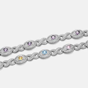 Premium 925 Sterling <b>Silver</b> VVS Moissanite Cuban Link <b>Bracelet</b> Custom Fit Hip Hop Chain Jewelry for <b>Men</b> and Women - Product Image 3