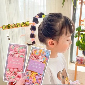 20 buah/kotak kualitas tinggi ikat rambut anak-anak elastis Resin buah kartun ikat kepala bayi dengan manis karet gelang aksesoris rambut - Product Image 5