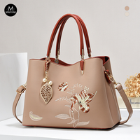 Sac à main pour femme personnalisé en PU brodé de fleurs, style minimaliste, sac à bandoulière de luxe pour femme