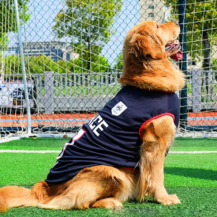 カスタムバスケットボールサッカーコットンメッシュ子犬服通気性バルクペット服犬Tシャツジャージー