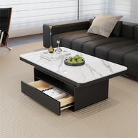 Table basse rectangulaire minimaliste en pierre frittée, table à thé moderne de luxe pour petit salon, maison, appartement, meubles