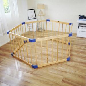 Corralito DE SEGURIDAD moderno y duradero respetuoso con el medio ambiente para niños pequeños, elegante Panel de <span class=keywords><strong>madera</strong></span>, <span class=keywords><strong>corral</strong></span> para bebés, área de juegos, cercas, uso en el dormitorio - Product Image 6