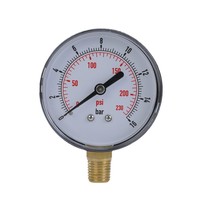 HUBEN Y50 Plastic Radial Pressure Gauge High Precision Manometer 0-10bar for Water Air Conditioning Oil Hydraulic Applications