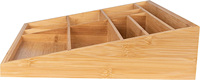 Organizador de archivos de madera Organizador de almacenamiento de madera de bambú de varios niveles para escritorio