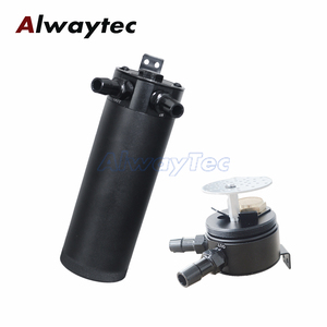 Universele Aluminium Baffle 500ml Olieafvanger 2-poorts Tank met Ontluchtingsfilter Separator Reservoir Tank - Product Image 6