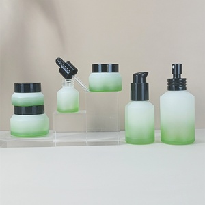 15ml 30ml 60ml 100ml 200ml Slant Shoulder Frosted Green Cleanser Lotion Glass <b>Pump</b> <b>Bottles</b> Body Oil Hair Serum <b>Bottles</b> - Product Image 5