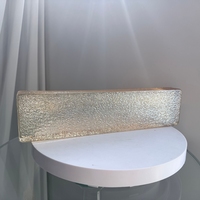 JYG 2026 Nouveau design 400*100*50mm Briques de verre cristal peintes à motif d'écorce d'orange solide, décoration moderne pour la maison