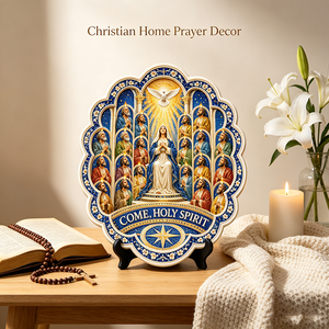 Placa de Resina Católica Personalizada con <span class=keywords><strong>el</strong></span> <span class=keywords><strong>Espíritu</strong></span> <span class=keywords><strong>Santo</strong></span> de Pentecostes, Relieve 3D, Virgen María, Apóstoles, <span class=keywords><strong>Paloma</strong></span>, Arte Religioso de Iglesia, Decoración, Venta al por Mayor - Product Image 1