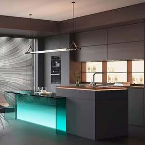 Meubles de cuisine sur mesure en bois massif de style moderne et luxueux, écologiques, de haute qualité, armoires de cuisine modulaires, îlot de cuisine - Product Image 1