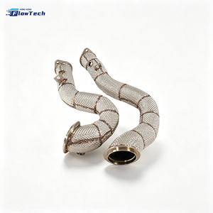 Tubería de escape de acero inoxidable 304 de alta calidad para BMW 335i 135i N54 3.0T Twin Turbo de alto flujo, ajuste directo con escudo térmico - Product Image 5