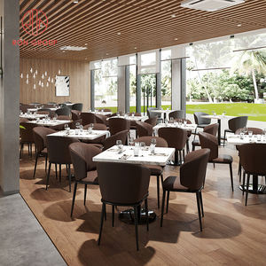 Moderne Restaurant Meubelset Hotel Cafe Fastfoodcabine Zitplaatsen Halve Cirkel Eetbank Marmeren Tafelstoelen - Product Image 3