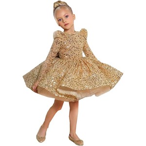 S0297R Nuevo Vestido de Lentejuelas para Niñas, Sexy, de Alta Calidad, Elegante, Corto, de Hada, con Flores, Popular - Product Image 4