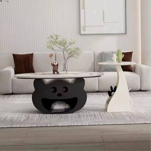 High-end Home Oval Coffee <b>Table</b> Living Room Rental <b>Small</b> Apartment Plastic Material Modern Eco-Friendly Customizable No - Product Image 2