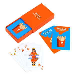 Juego de cartas con logotipo personalizado, plástico impreso, PVC, impermeable, baraja de póquer, sublimación en blanco, naipes con cajón - Product Image 1