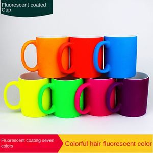 Taza de Cerámica Fluorescente de 350 ml (11 oz) para Sublimación por Transferencia de Calor, Diseño Creativo, con Asa, Venta al Por Mayor - Product Image 3