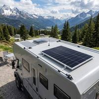 Panneau solaire monocristallin haute efficacité 150W 18V, cadre rigide blanc, module PV mono pour maison, camping-car, alimentation hors réseau