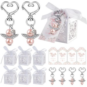 Porte-clés créatif en alliage de zinc en forme de cœur d'ange gardien, cadeau de mariage pour <span class=keywords><strong>la</strong></span> mariée - Product Image 2