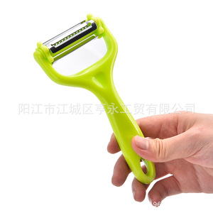 Stainless Steel 3 In 1 Peeler Green Multi Function Fruit Vegetable Tool For Kitchen Use - Product Image 4