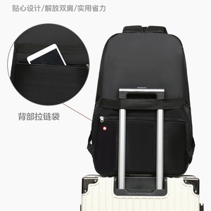 <b>Laptop</b> <b>Backpack</b> For Men Large Capacity Business Travel <b>Backpack</b> With <b>Laptop</b> Compartment Solid Color Blue - Product Image 3