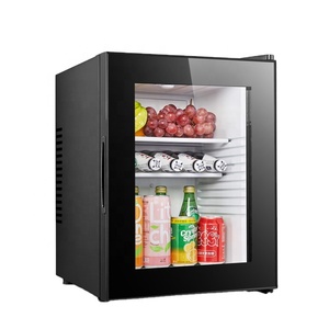 Refrigeradores Silenciosos de 40L, Mini Bar con Puerta de Vidrio y Cerradura para Hotel DSS-40EB7(B), Mini Refrigerador con Puerta de Vidrio para el Hogar - Product Image 1