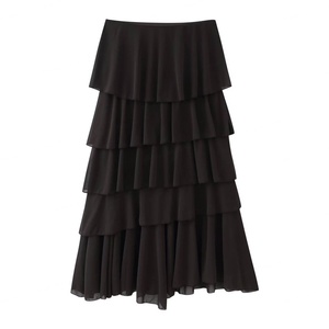 ZA Women's Vintage 2026 Spring New Arrival Fashionable Simple Versatile Natural Waist Floor-Length Woven Anti-Bacterial 100% - Product Image 1