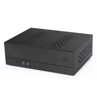 Mini-ITX Horizontal Desktop HTPC, Carcasa Pequeña de Aleación de Aluminio, Chasis de Torre Media, Producto en Existencia