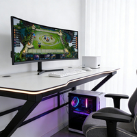 Moniteur de jeu incurvé ultra-large 34 pouces personnalisé en usine, 3440x1440P, 180Hz, 1ms, Esport, R1500, écran de bureau incurvé
