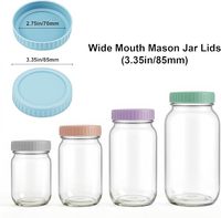 Couvercles à vis en plastique PP pour bocaux Mason à large ouverture, anti-fuite, de remplacement, pour flocons d'avoine, salades, compatibles congélateur