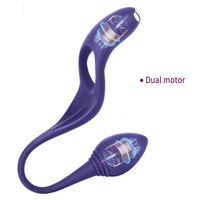 GINYA OEM Vibrations-Cockring für Männer, weicher Silikon-Prostata-Stimulator, wasserdichter Vibrations-Analplug, Sexspielzeug für Männer