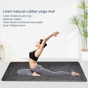 Tapis de yoga et de yoga en lin de jute naturel biologique de chanvre écologique personnalisé de haute qualité <span class=keywords><strong>4mm</strong></span> - Product Image 5