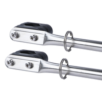 7/8 "-1 1/4" Montaje en riel de acero inoxidable Barco Púlpito Personal Barco Yate Bandera Marina Poste