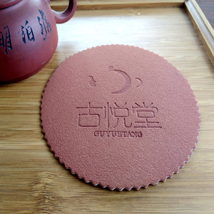 Posavasos de Cuero con Logotipo Personalizado del Fabricante, Parches de Cuero PU para Bebidas - Product Image 1