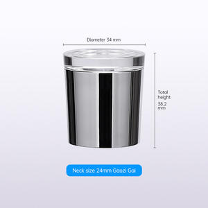 Tamaño del cuello 24mm Acrílico de Lujo + ABS Tapa cosmética Tapas de plástico de alta calidad Cubierta de botella 24/410 Tapa de rosca para el cuidado de la piel de tóner - Product Image 3