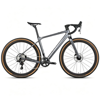 Vélo de Gravel en Carbone 700C 2x12 Vitesses 24 Freins à Disque Hydrauliques Axe Traversant Guidon Incurvé Cockpit Aéro Pneu 40C 9,9kg Aventure Vente en Gros