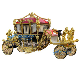 Charrette royale électrique personnalisable pour mariage, sculpture de cheval et chariot, charrette royale luxueuse - Product Image 2