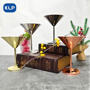 KLP moderno in acciaio inossidabile Martini per Champagne rosso calice piattino per festa progettato da Margaret Cross-border Daifa - Product Image 2
