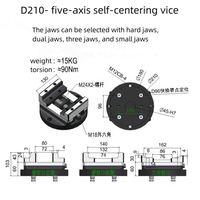 Pince spéciale haute précision 5 axes 4 axes WS-D210, dureté, vente directe du fabricant, pince CNC avec étau auto-centrant