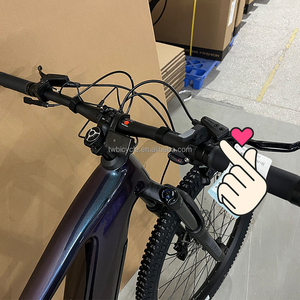 Vélo de montagne 29 pouces EM10 en fibre de carbone, vélo <span class=keywords><strong>électrique</strong></span> à suspension intégrale, Bafang M560 48V 500W, <span class=keywords><strong>12</strong></span> <span class=keywords><strong>vitesses</strong></span>, batterie au lithium, E-MTB - Product Image 3