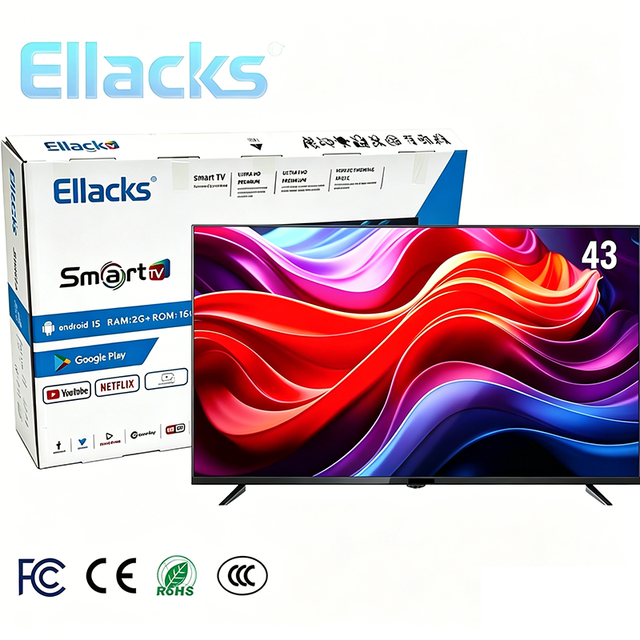32/40/43 Inch 4K 2K HD Slim Bezel LED Smart TV Android Google HDR10 Flat Screen Hdtv Home Streaming Gaming