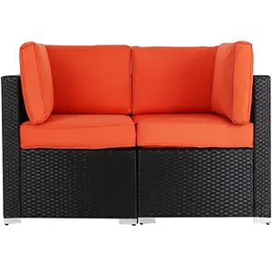 Langlebige moderne Outdoor-Sof amöbel für Garten Patio Wicker Rattan Sofa Set Outdoor Rattan Sofa Set