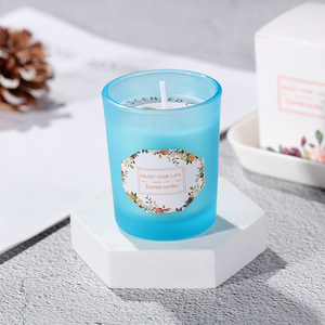 Velas aromáticas en frasco de vidrio esmerilado, velas de cera de soja natural, aromaterapia, decoración para el hogar y el dormitorio, relajación. - Product Image 3