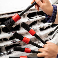 Ensemble de 5 brosses de nettoyage ultra-fines à poils doux pour détails, jantes de voiture et intérieur – DIY, Industriel, OEM